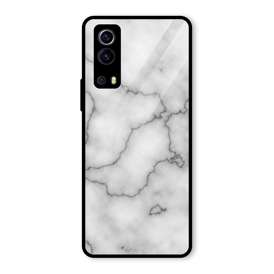 Grey Marble Glass Back Case for Vivo iQOO Z3