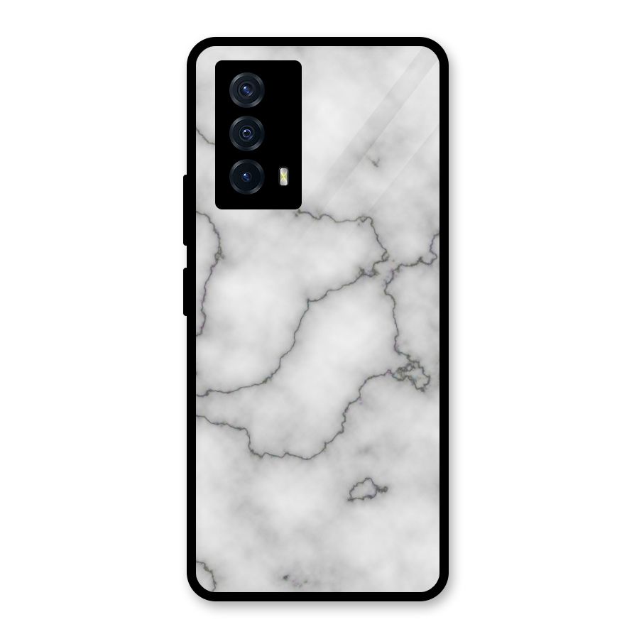 Grey Marble Glass Back Case for Vivo iQOO Z5