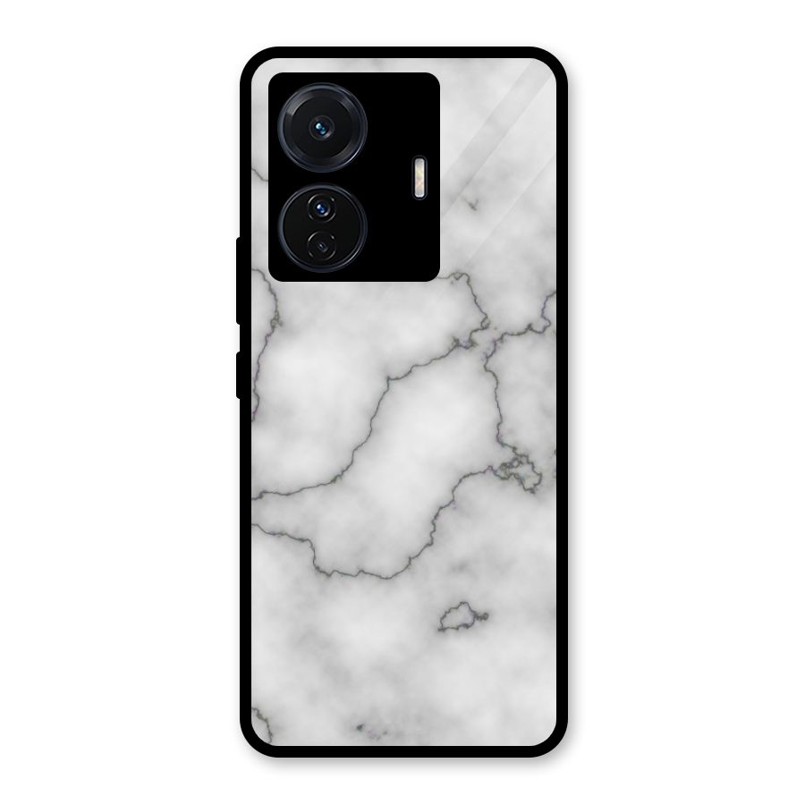 Grey Marble Glass Back Case for Vivo iQOO Z6 Pro