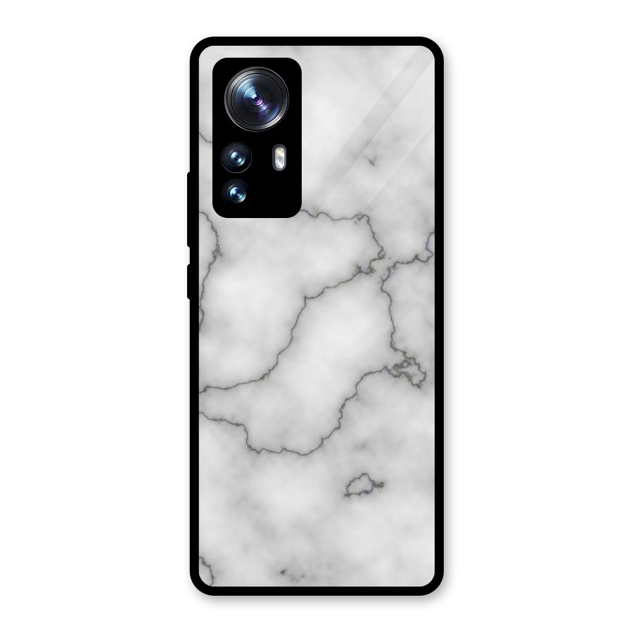 Grey Marble Glass Back Case for Xiaomi 12 Pro