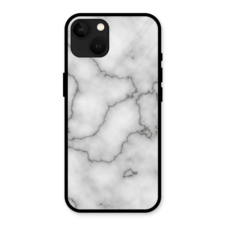 Grey Marble Glass Back Case for iPhone 13