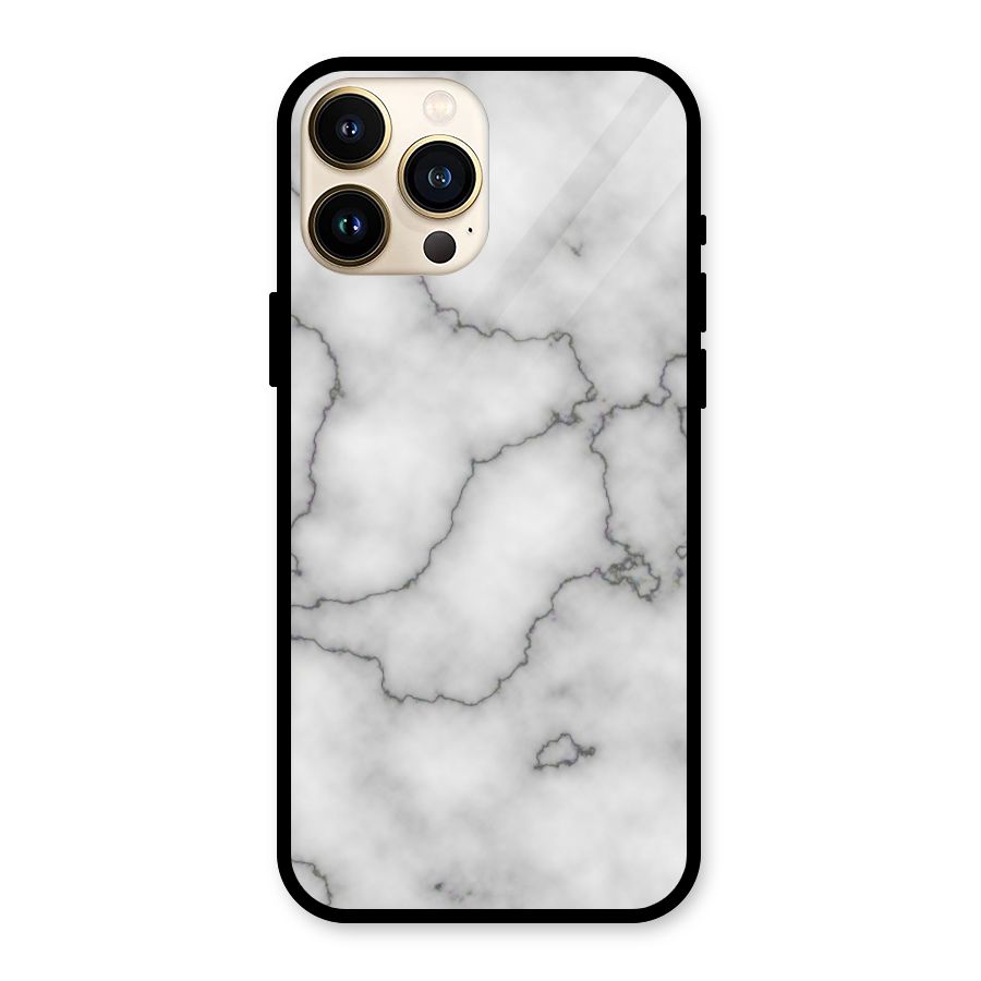 Grey Marble Glass Back Case for iPhone 13 Pro Max