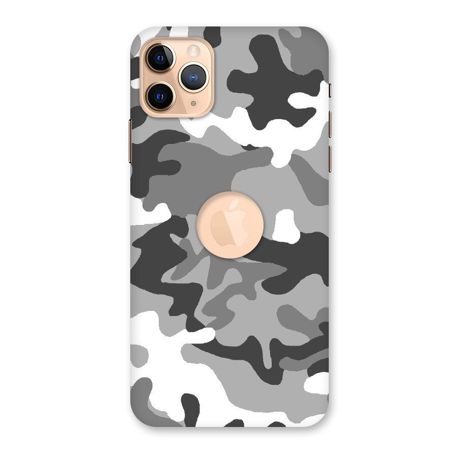 Grey Military Back Case for iPhone 11 Pro Max Logo Cut