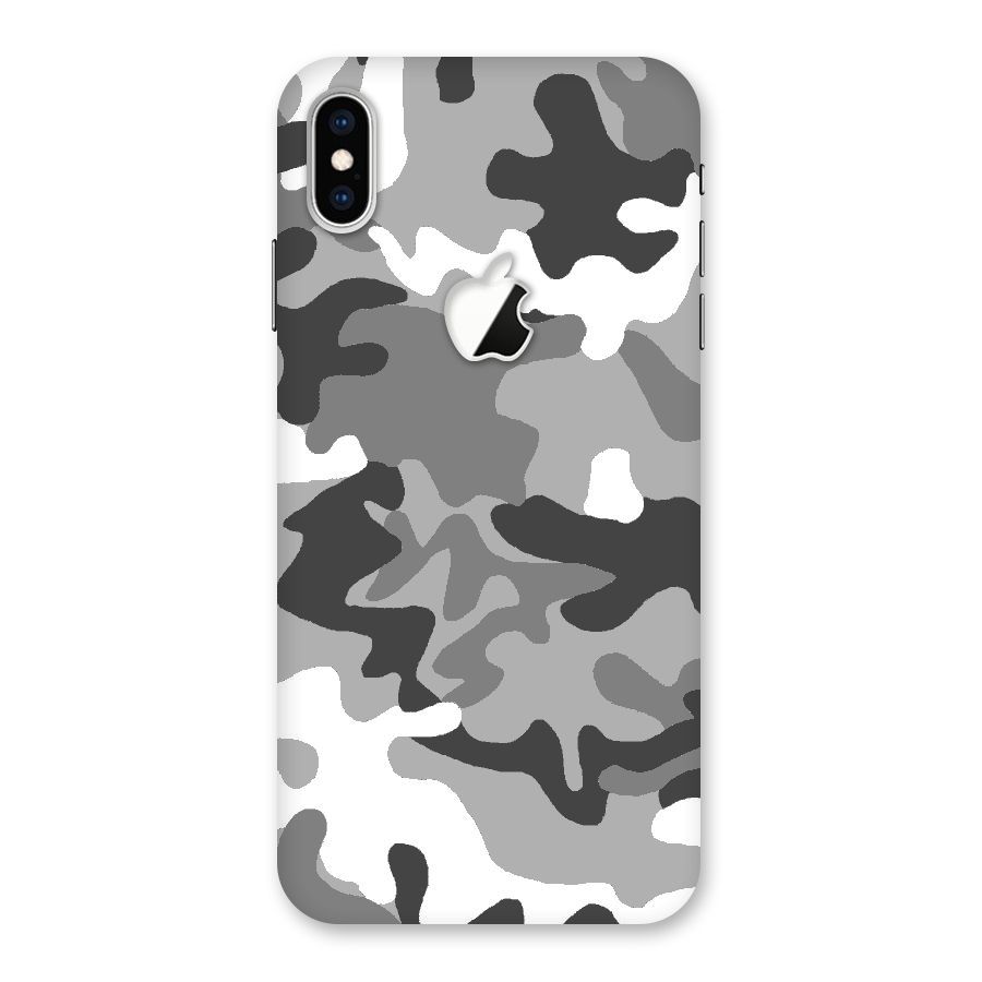 Grey Military Back Case for iPhone XS Max Apple Cut