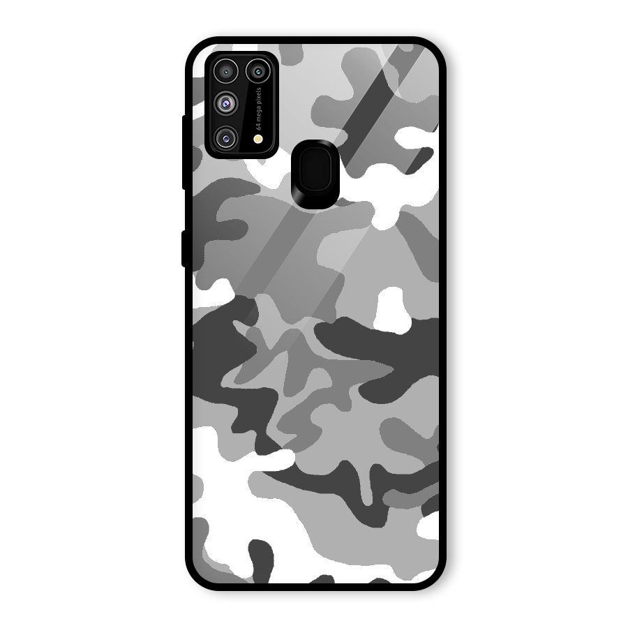 Grey Military Glass Back Case for Galaxy F41