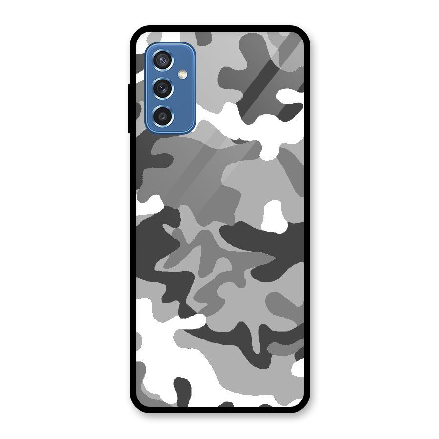 Grey Military Glass Back Case for Galaxy M52 5G