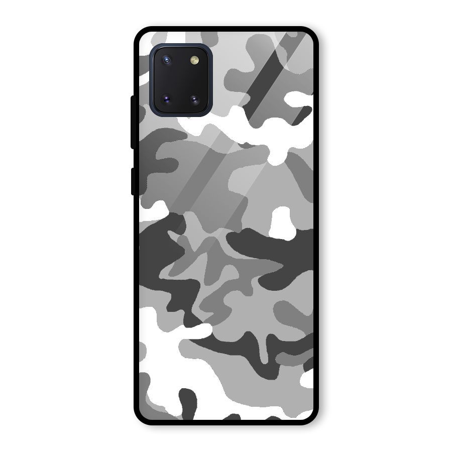Grey Military Glass Back Case for Galaxy Note 10 Lite