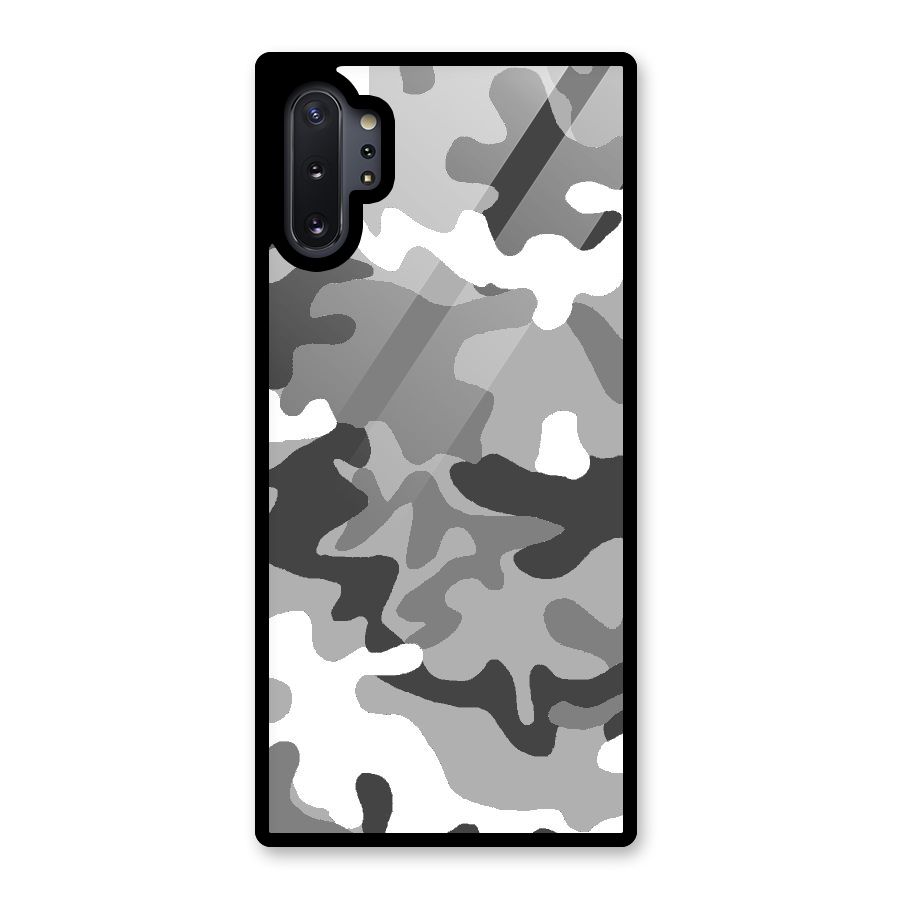Grey Military Glass Back Case for Galaxy Note 10 Plus