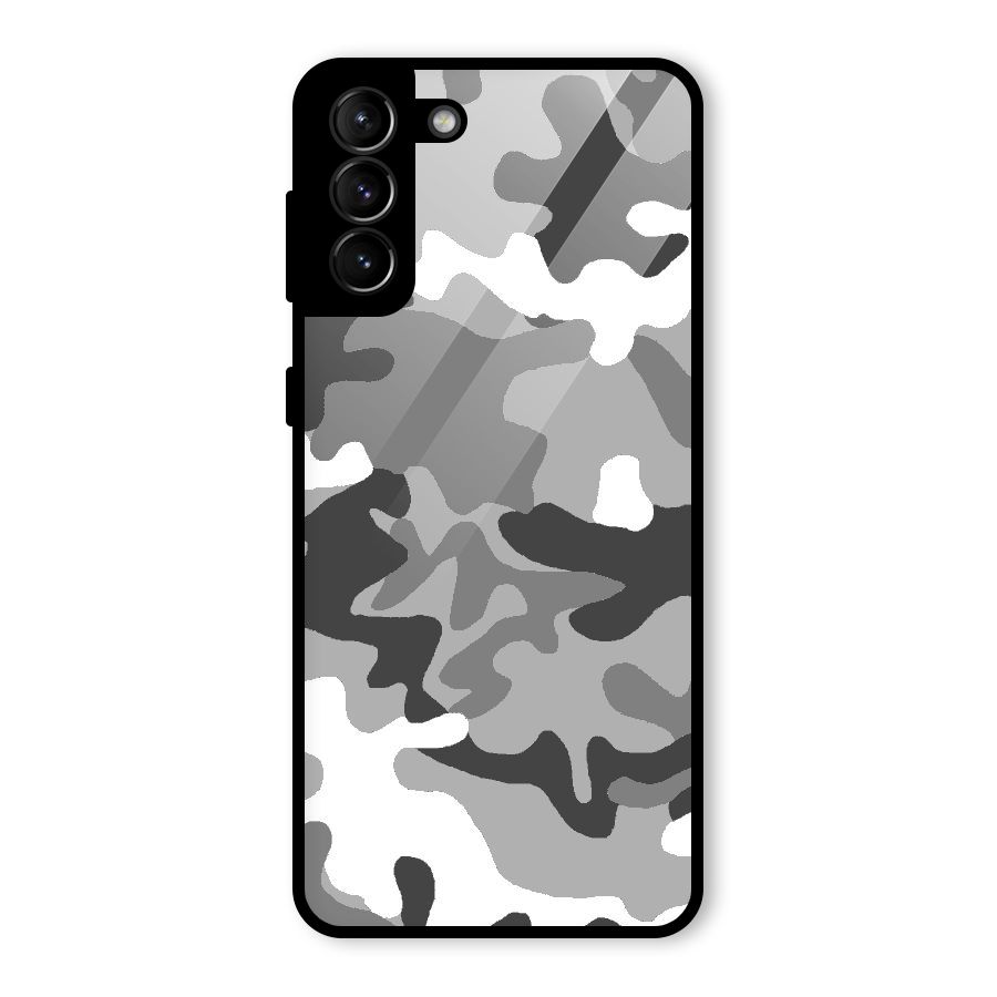 Grey Military Glass Back Case for Galaxy S21 Plus