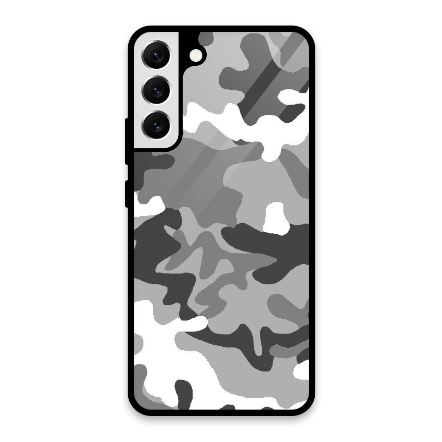 Grey Military Glass Back Case for Galaxy S22 Plus 5G