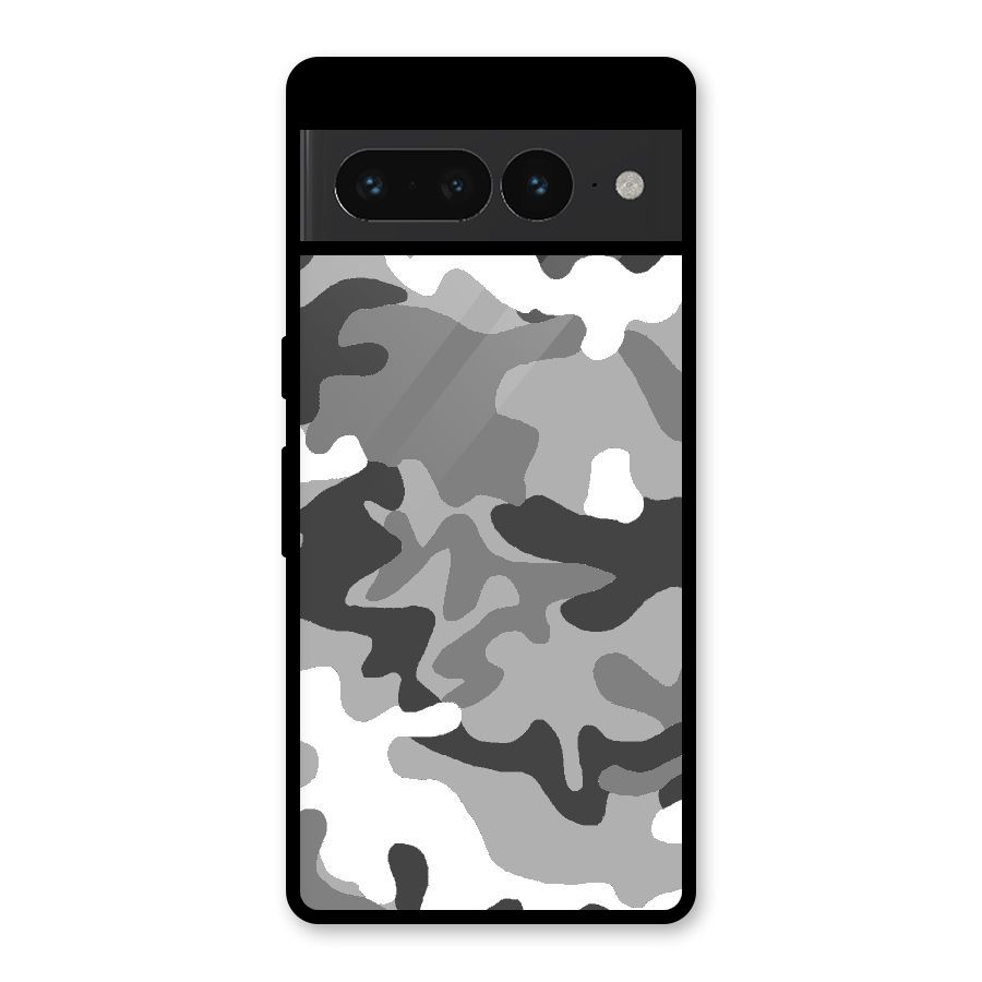 Grey Military Glass Back Case for Google Pixel 7 Pro