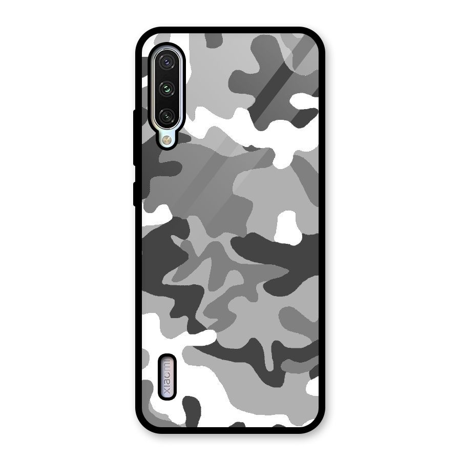 Grey Military Glass Back Case for Mi A3