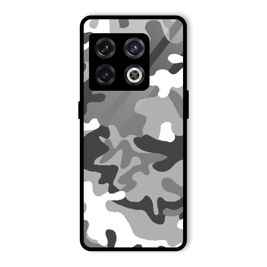 Grey Military Glass Back Case for OnePlus 10 Pro 5G