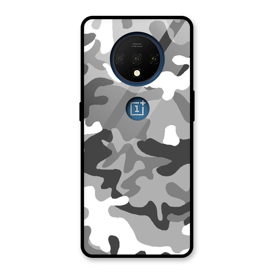 Grey Military Glass Back Case for OnePlus 7T