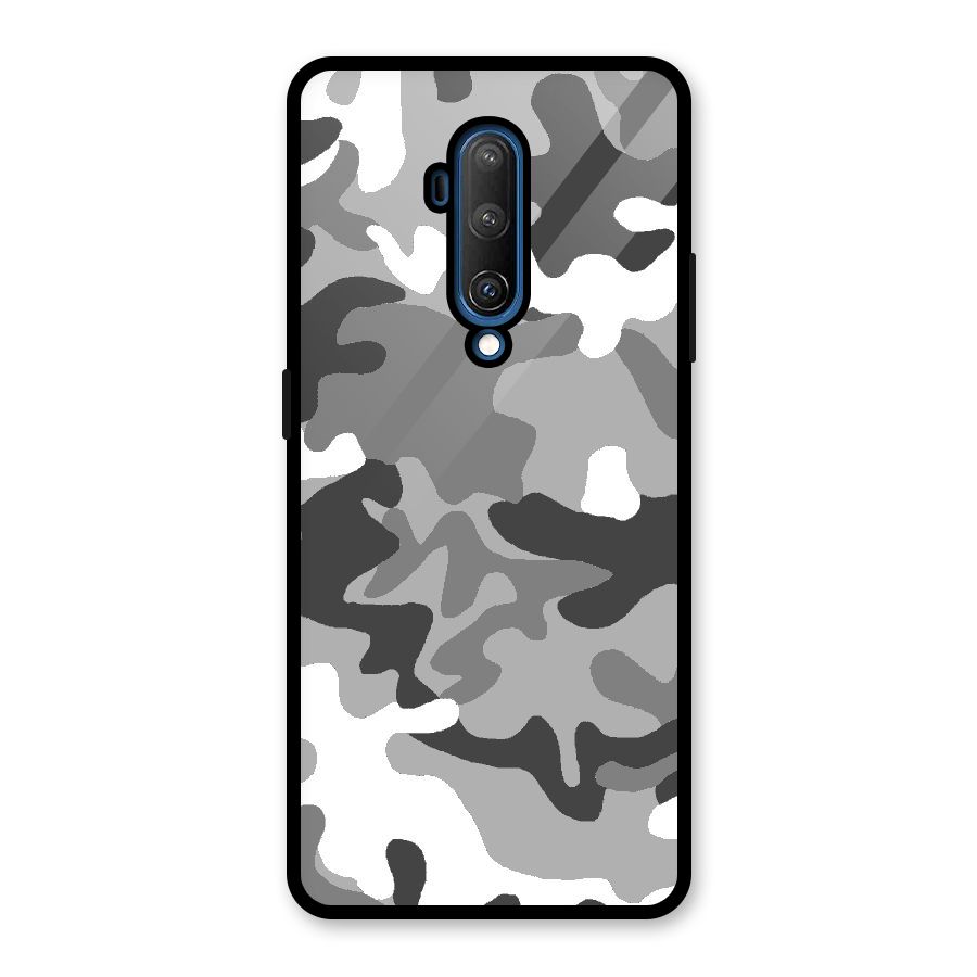 Grey Military Glass Back Case for OnePlus 7T Pro