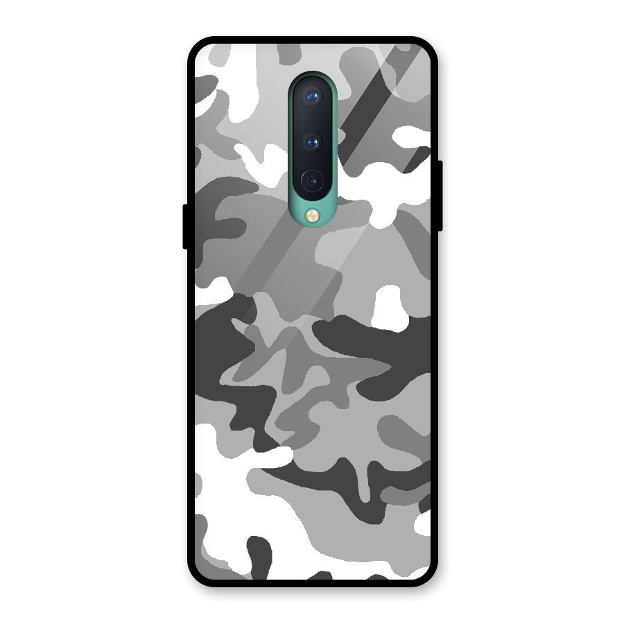 Grey Military Glass Back Case for OnePlus 8