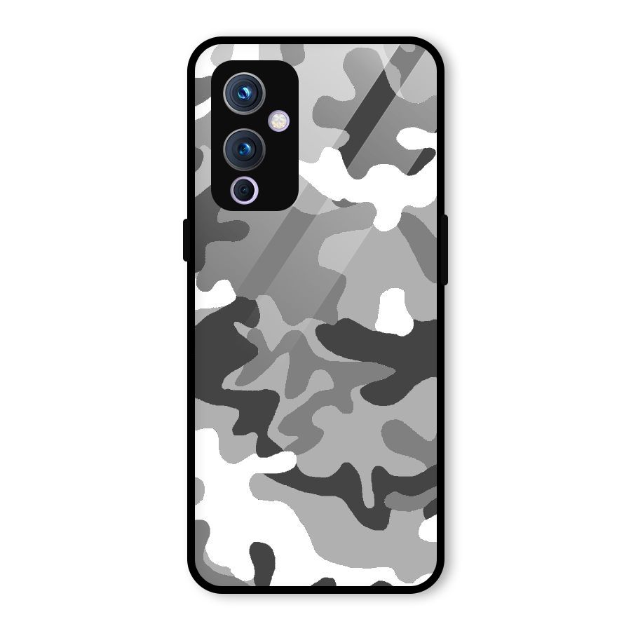 Grey Military Glass Back Case for OnePlus 9