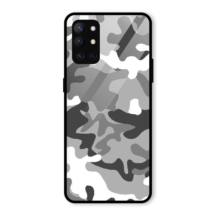 Grey Military Glass Back Case for OnePlus 9R