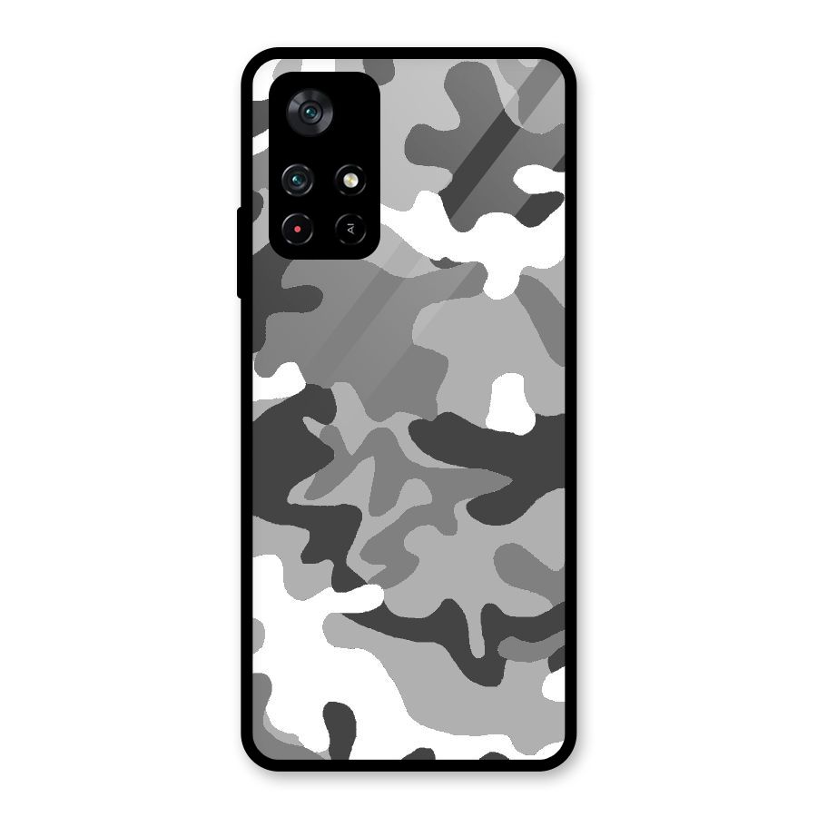 Grey Military Glass Back Case for Poco M4 Pro 5G