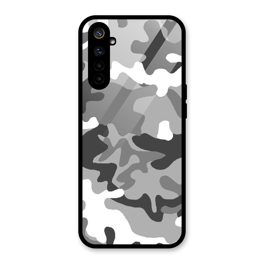 Grey Military Glass Back Case for Realme 6