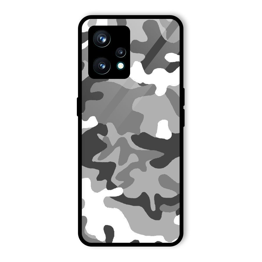 Grey Military Glass Back Case for Realme 9 Pro Plus 5G