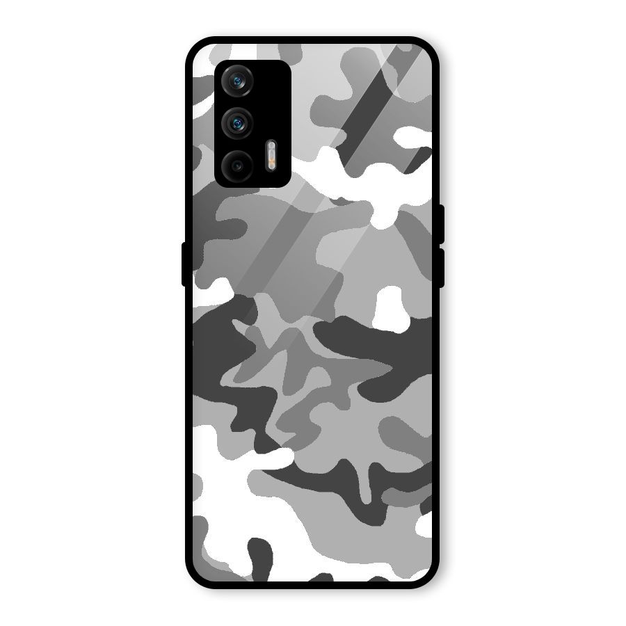 Grey Military Glass Back Case for Realme GT 5G