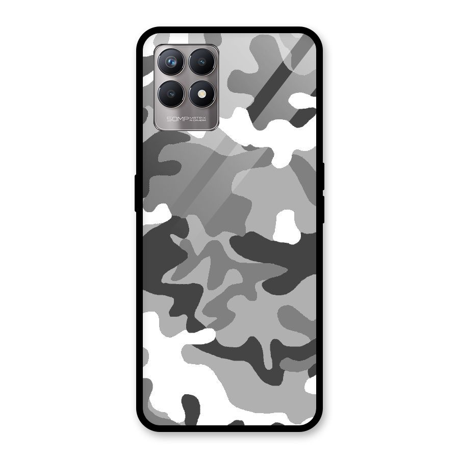 Grey Military Glass Back Case for Realme Narzo 50