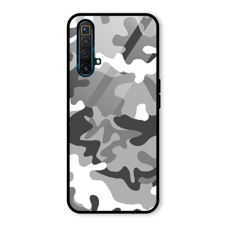 Grey Military Glass Back Case for Realme X3