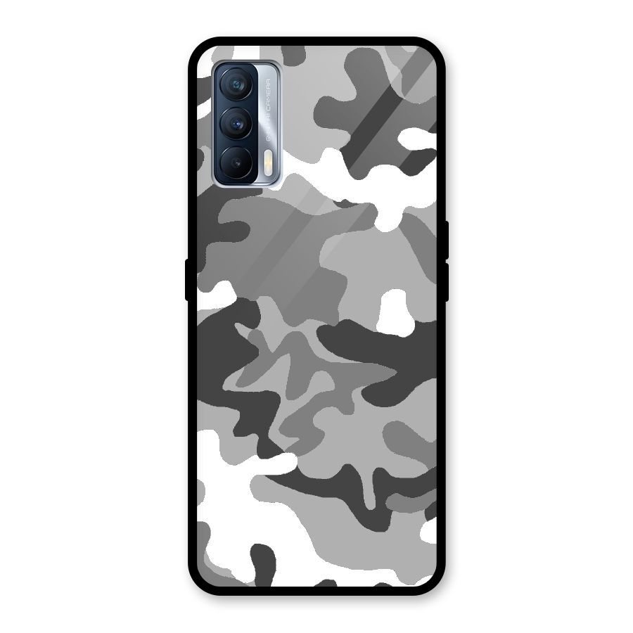 Grey Military Glass Back Case for Realme X7