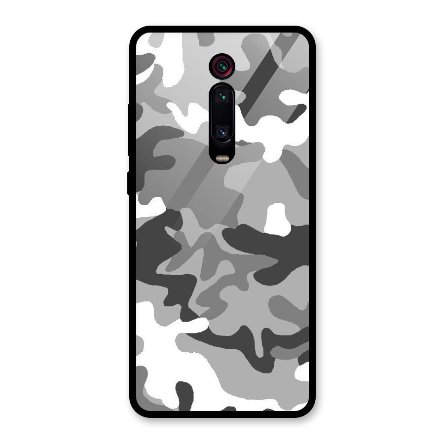 Grey Military Glass Back Case for Redmi K20 Pro