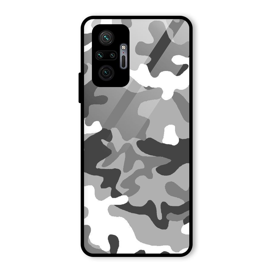 Grey Military Glass Back Case for Redmi Note 10 Pro Max