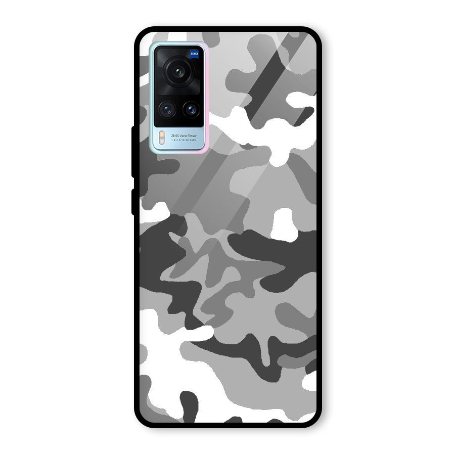 Grey Military Glass Back Case for Vivo X60