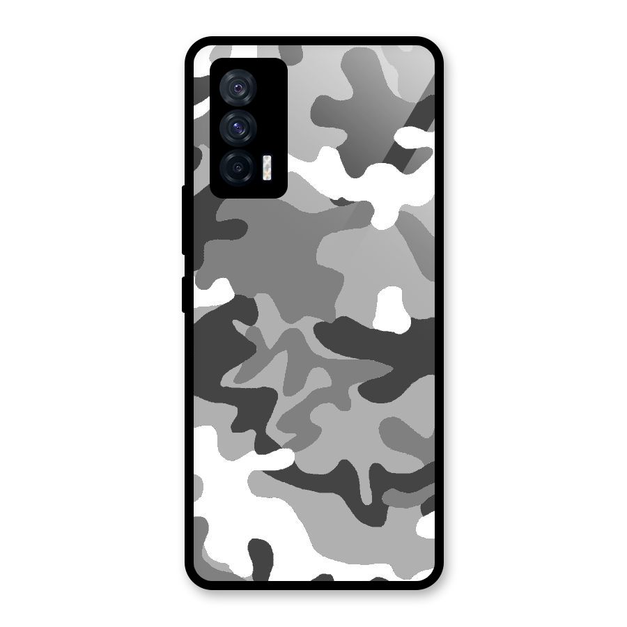 Grey Military Glass Back Case for Vivo iQOO 7 5G