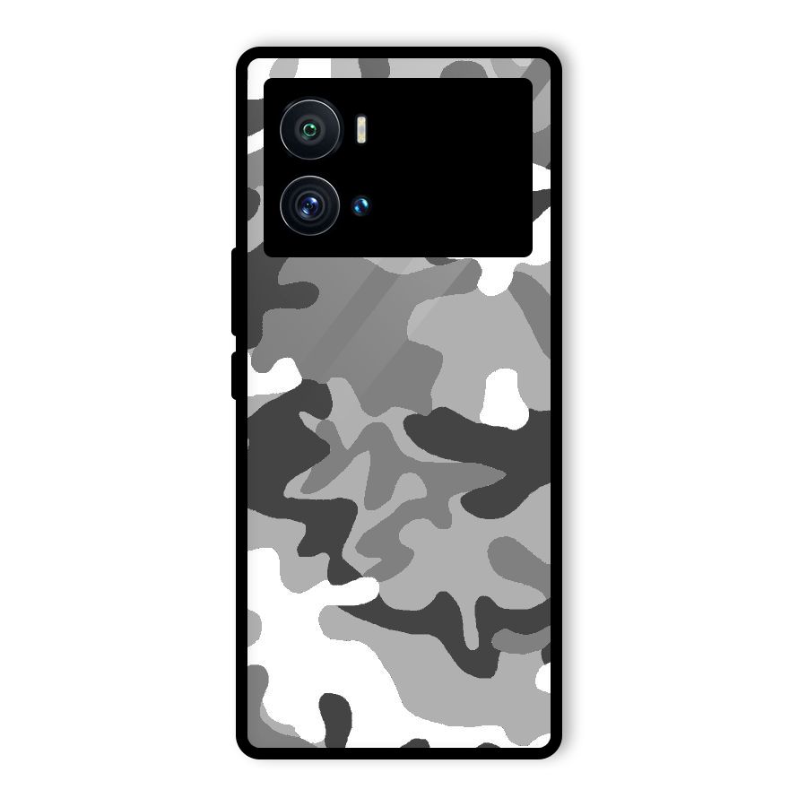 Grey Military Glass Back Case for Vivo iQOO 9 Pro