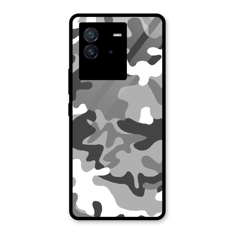 Grey Military Glass Back Case for Vivo iQOO Neo 6 5G