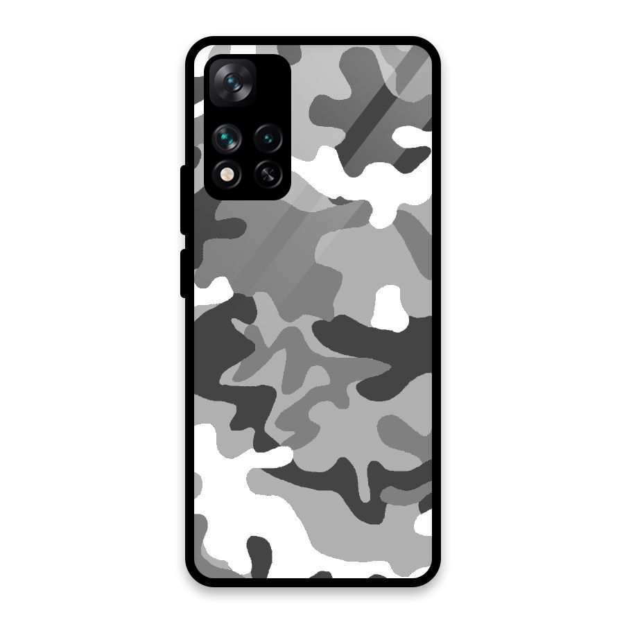 Grey Military Glass Back Case for Xiaomi 11i HyperCharge 5G