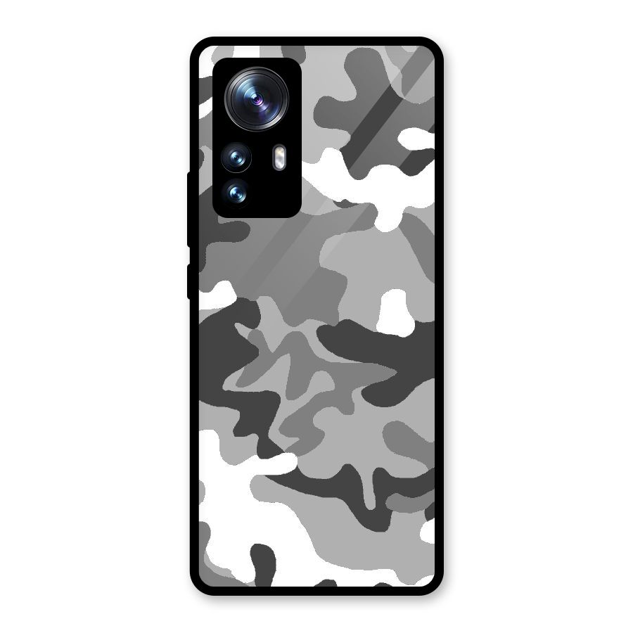 Grey Military Glass Back Case for Xiaomi 12 Pro