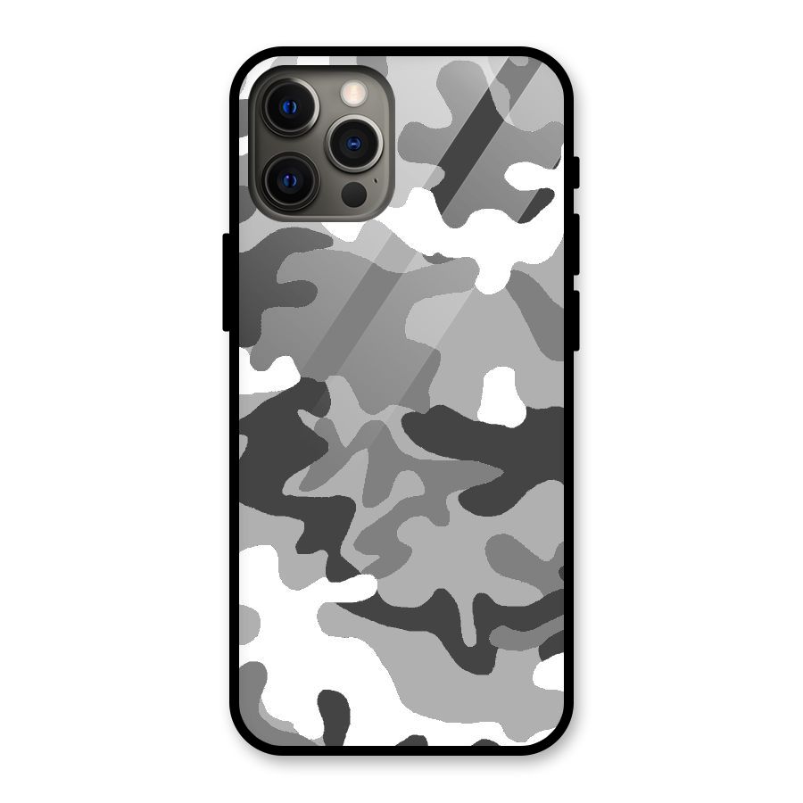 Grey Military Glass Back Case for iPhone 12 Pro Max