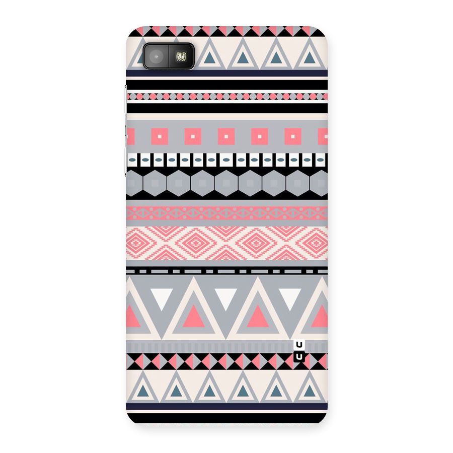 Grey Pink Pattern Back Case for Blackberry Z10
