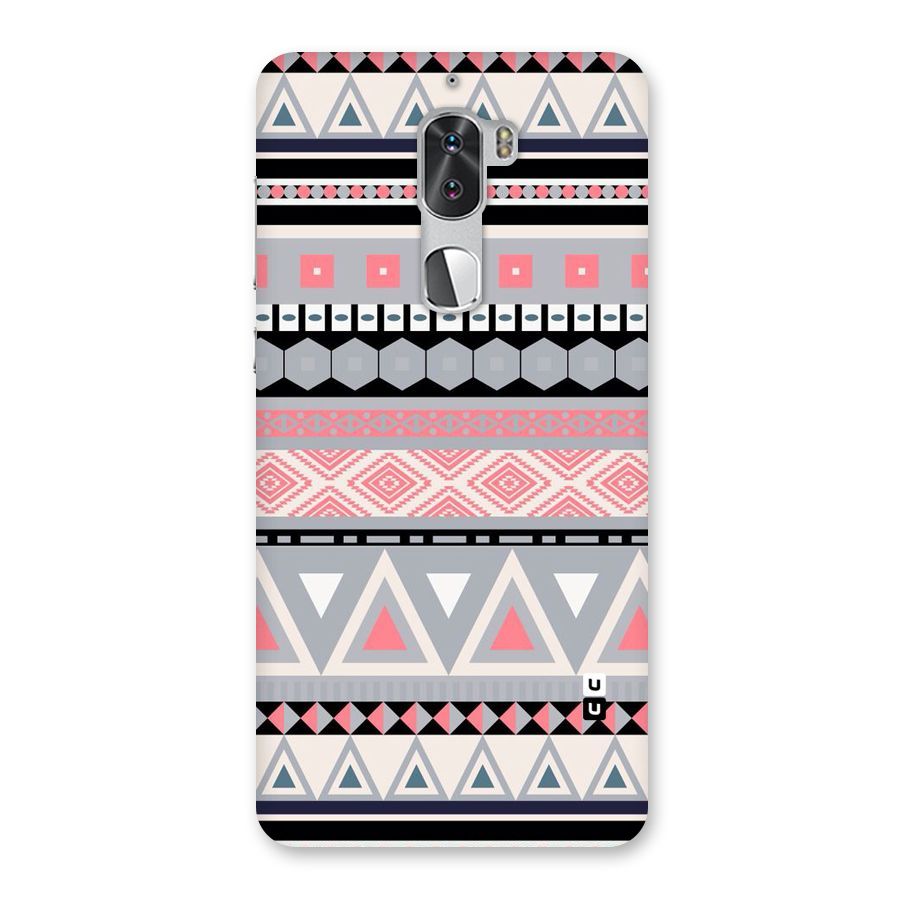 Grey Pink Pattern Back Case for Coolpad Cool 1