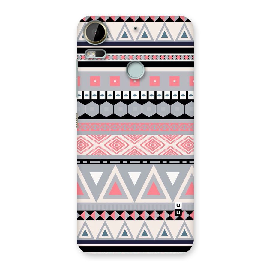Grey Pink Pattern Back Case for Desire 10 Pro