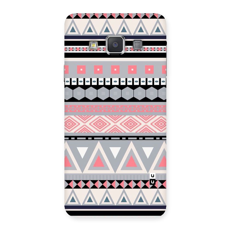 Grey Pink Pattern Back Case for Galaxy A3