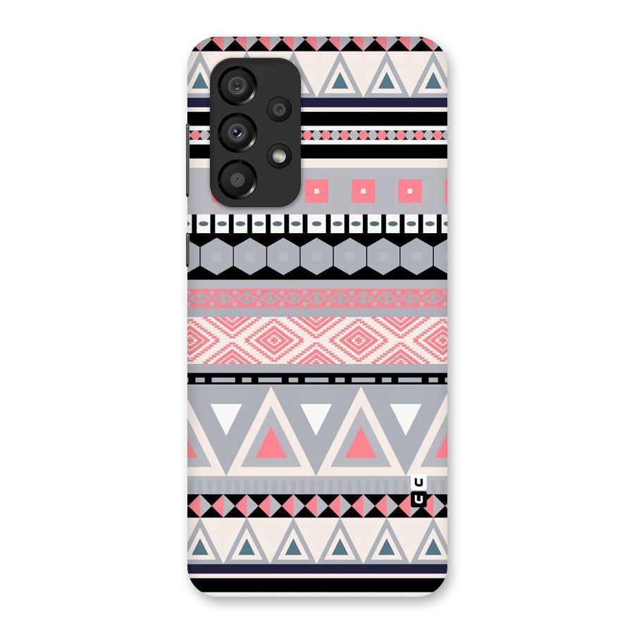 Grey Pink Pattern Back Case for Galaxy A33 5G