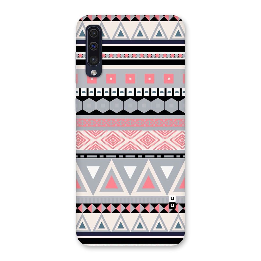 Grey Pink Pattern Back Case for Galaxy A50s