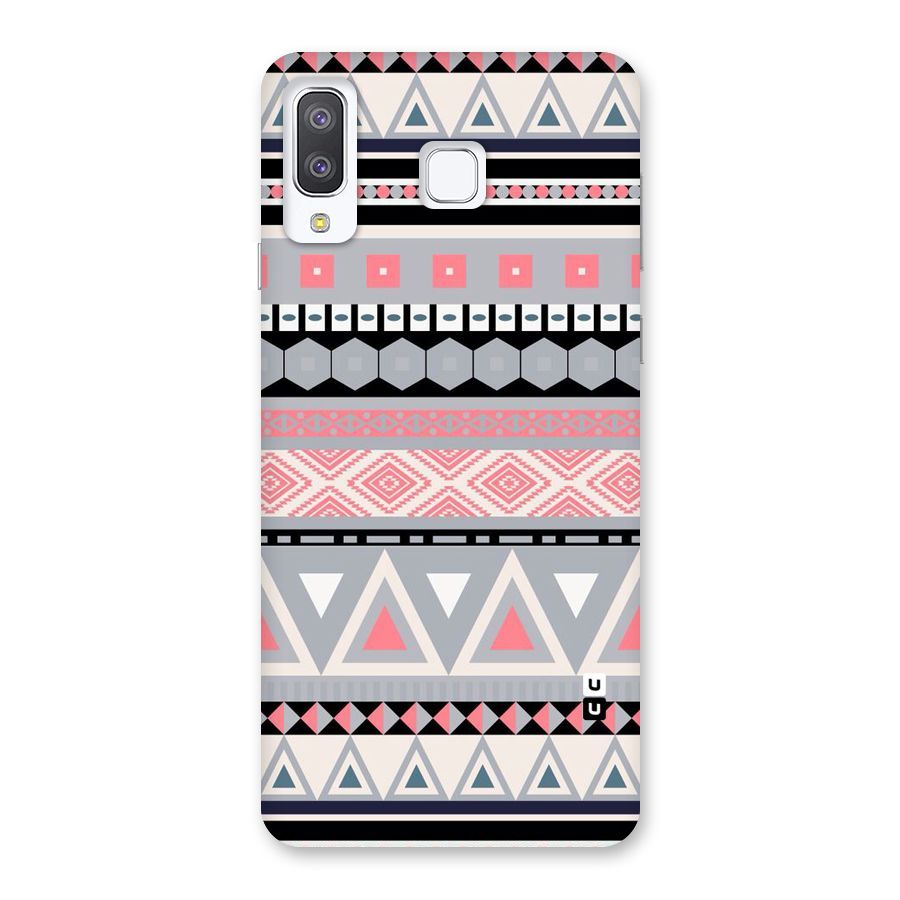 Grey Pink Pattern Back Case for Galaxy A8 Star
