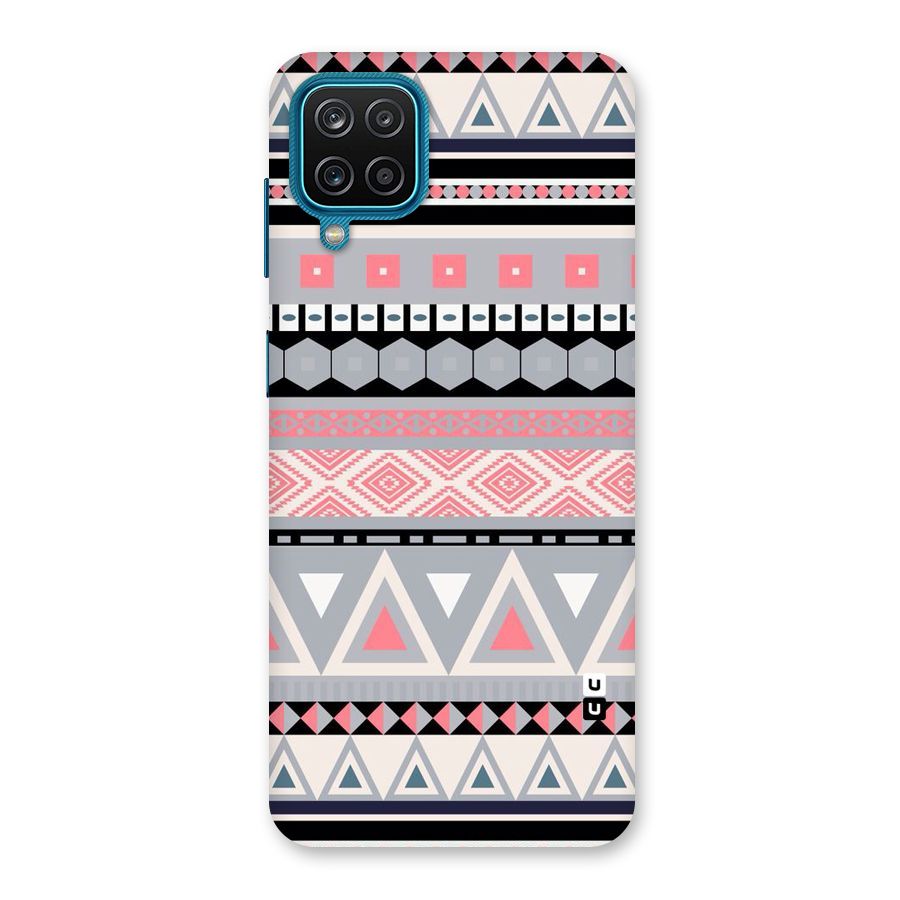 Grey Pink Pattern Back Case for Galaxy F12