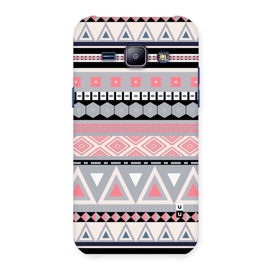 Grey Pink Pattern Back Case for Galaxy J1