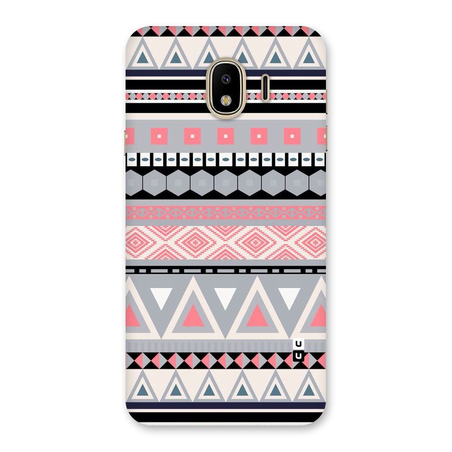 Grey Pink Pattern Back Case for Galaxy J4