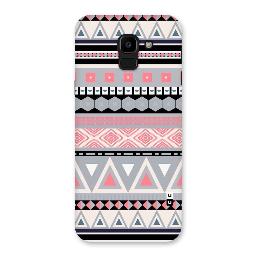 Grey Pink Pattern Back Case for Galaxy J6
