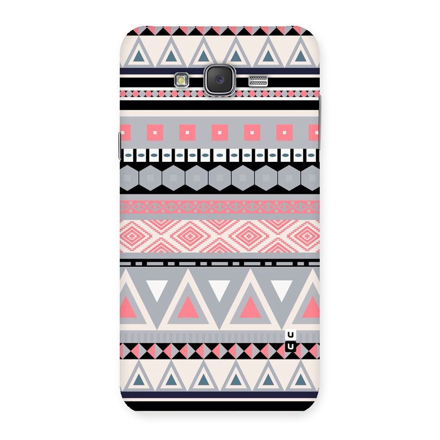 Grey Pink Pattern Back Case for Galaxy J7